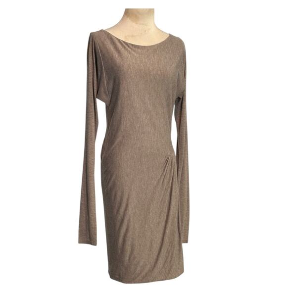 Rebecca Taylor taupe long sleeves knit dress size Medium - Picture 12 of 15